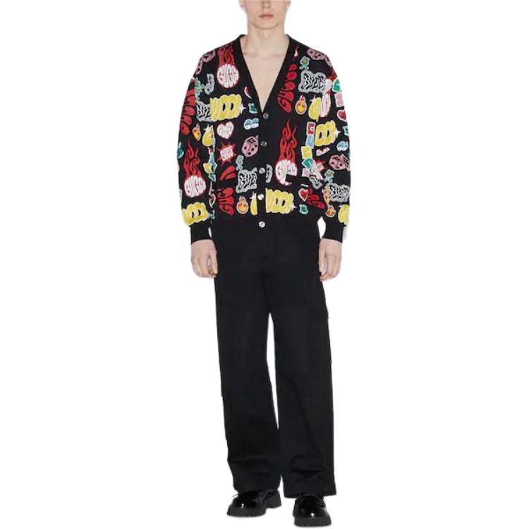 Lookbook GUCCI SS24 多色提花V領針織開衫. 785146-XKDZ3-1152