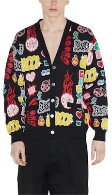 GUCCI SS24 多色提花V領針織開衫. 785146-XKDZ3-1152 Shop GUCCI SS24 多色提花V領針織開衫. 785146-XKDZ3-1152