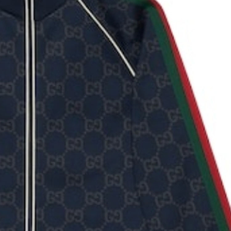 GUCCI SS24  Navy Logo Print Long-Sleeve Jacket with Side Stripes. 695955-XJF41-4544 圖 7