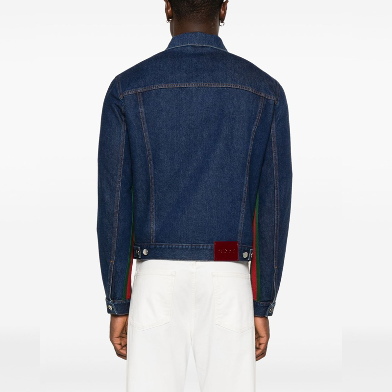 GUCCI SS24  Solid Single-Breasted Denim Jacket in Blue. 792651-XDC28-4759 圖 5