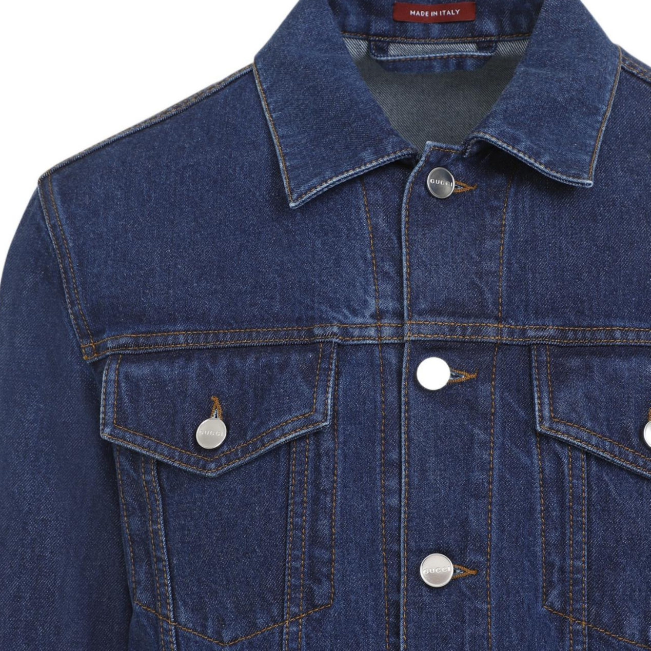 GUCCI SS24  Solid Single-Breasted Denim Jacket in Blue. 792651-XDC28-4759 圖 8