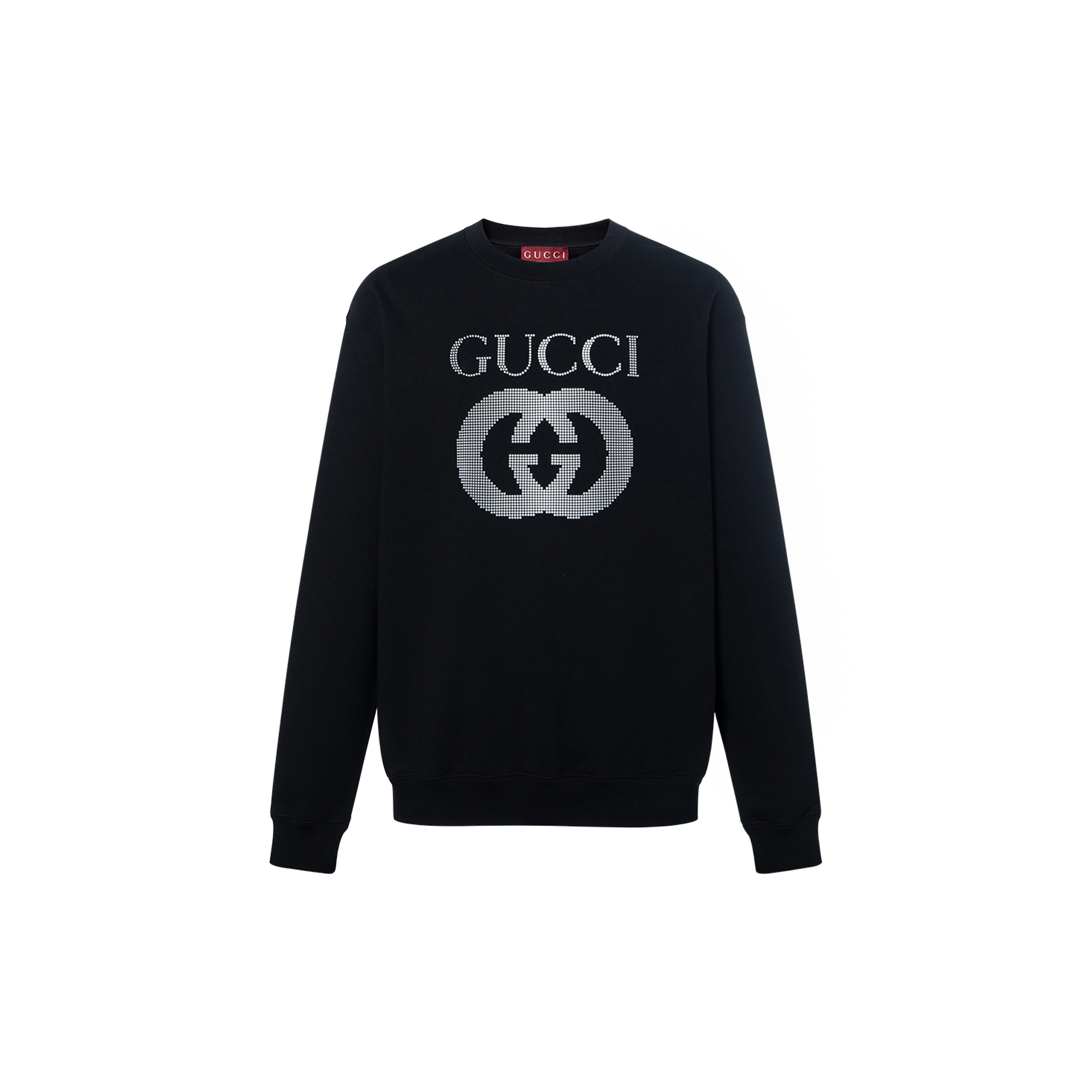 Gucci SS24 Black Crewneck Sweatshirt with Letter Logo 784413-XJGQC-1043