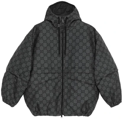 Gucci SS24 Jaket Hitam dengan Hood Boleh Tanggal dan Corak Geometri Keseluruhan 770275-Z8BNW-1071 Buy Gucci SS24 Jaket Hitam dengan Hood Boleh Tanggal dan Corak Geometri Keseluruhan 770275-Z8BNW-1071