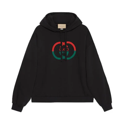 Gucci SS24 Black Logo Print Hoodie 721427-XJF5T-1868