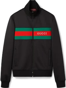 Chaqueta Gucci SS24 Negra con Cremallera y Rayas con Logo. 787872-XJGRU-1000 Buy Chaqueta Gucci SS24 Negra con Cremallera y Rayas con Logo. 787872-XJGRU-1000