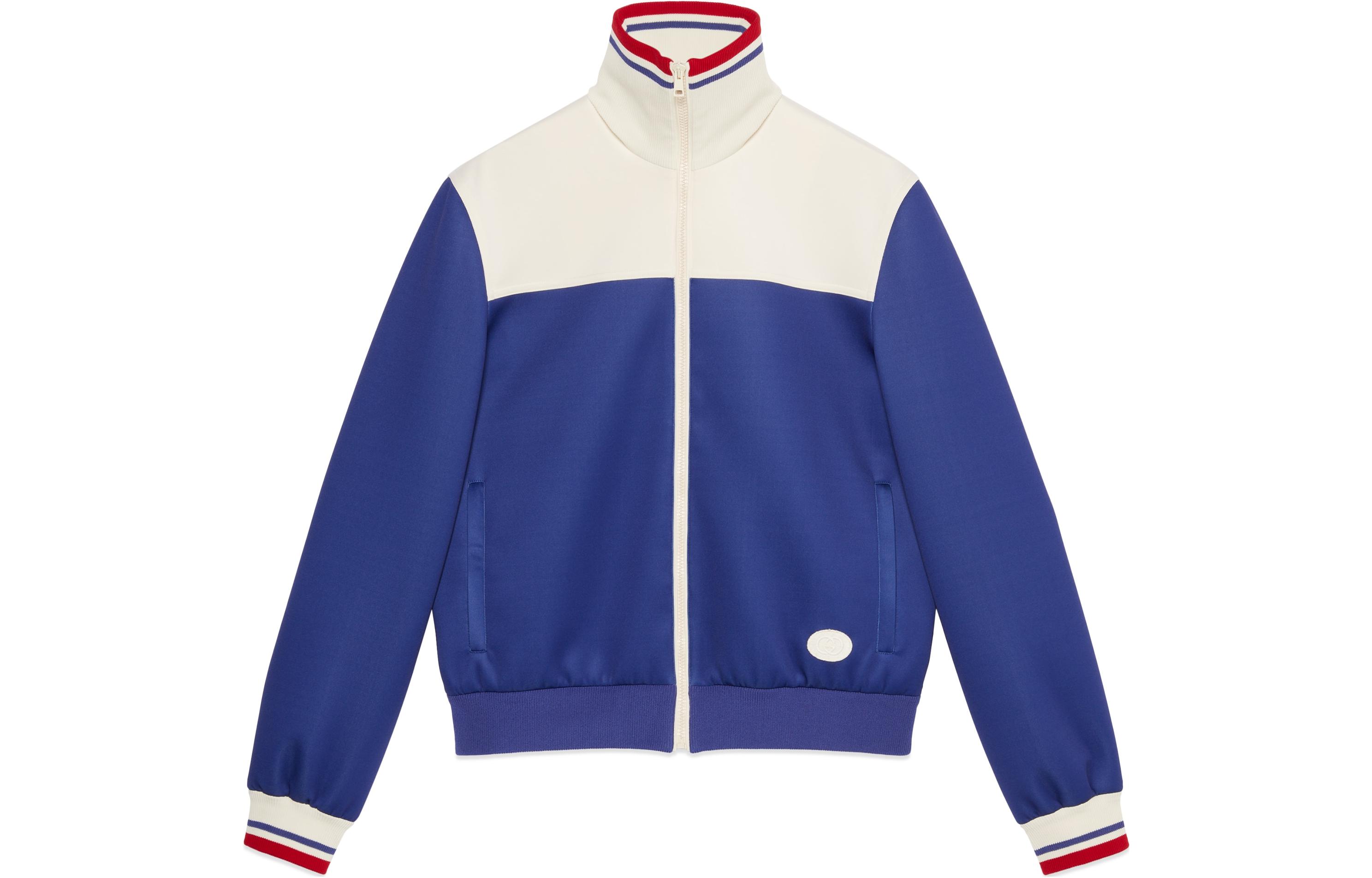 Gucci SS24 Blue Dragon Embroidery Striped Jacket for Men 770897-XJGBU-4447