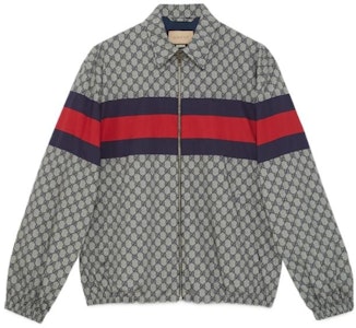 Gucci SS24 藍色GG印花條紋翻領外套 770373-ZAPEV-4701 Buy Gucci SS24 藍色GG印花條紋翻領外套 770373-ZAPEV-4701