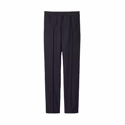 Gucci SS24 Blue Striped Logo Print Straight-Fit Casual Pants 798621-ZAORH-4036