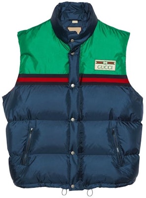 Gucci SS24 Blue Two-Tone Sleeveless Puffer Jacket 698713-Z8BN7-4697 Buy Gucci SS24 Blue Two-Tone Sleeveless Puffer Jacket 698713-Z8BN7-4697