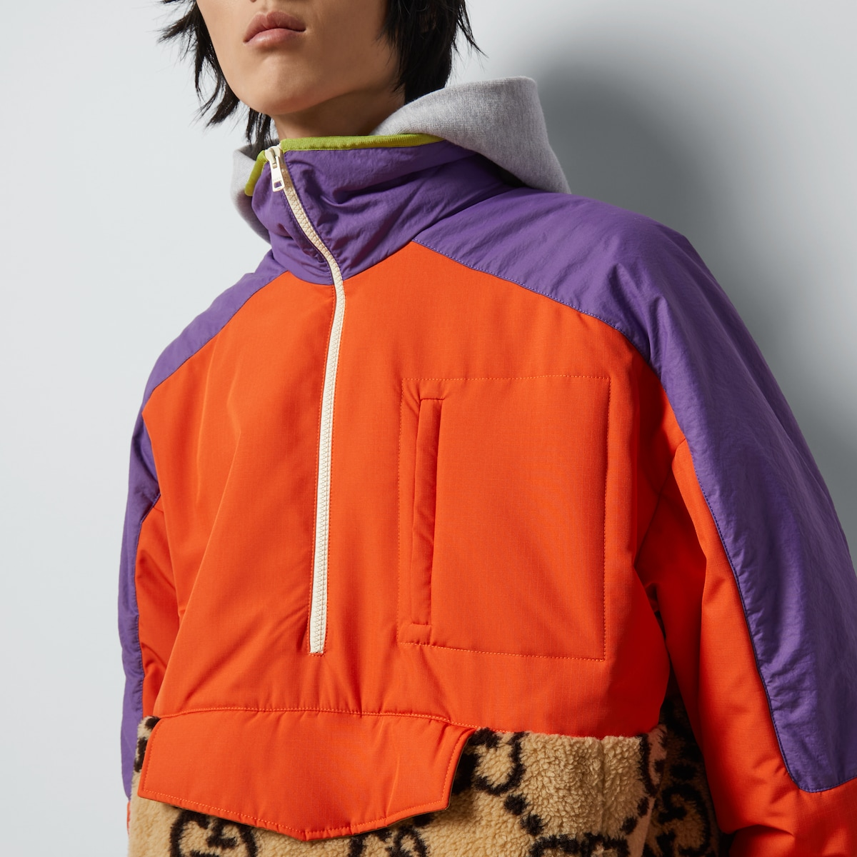 Gucci SS24 Camel Patchwork Logo Print Hooded Jacket 768621-XJF4B-2491 圖 5