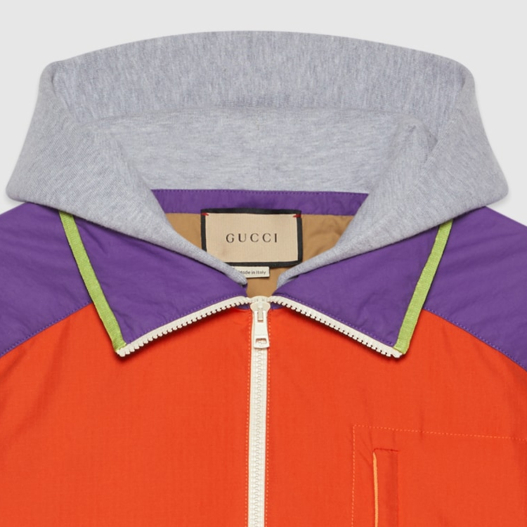 Gucci SS24 Camel Patchwork Logo Print Hooded Jacket 768621-XJF4B-2491 圖 6