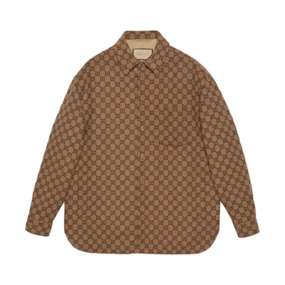 Gucci SS24 Cruise Après Ski Polka Dot Point Collar Long Sleeve Shirt 762183-ZAPDW-2378