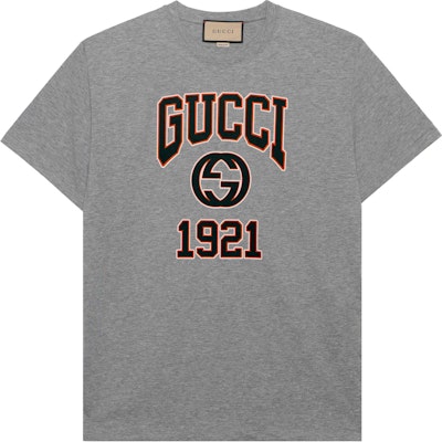 Camiseta Gris Manga Corta Gucci SS24 con Estampado de Logo. 771758-XJGA5-1230 Buy Camiseta Gris Manga Corta Gucci SS24 con Estampado de Logo. 771758-XJGA5-1230