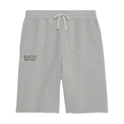 Gucci SS24 Grey Drawstring Logo Casual Shorts 768457-XJF3Y-1230