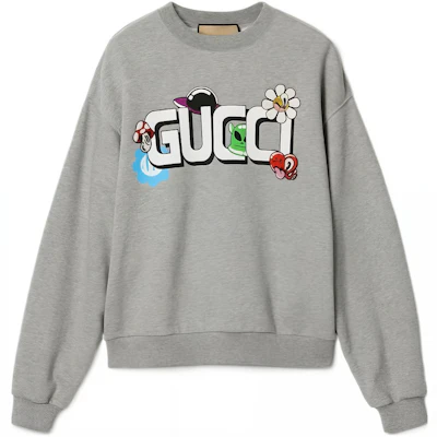Gucci SS24 Logo Print Crewneck Sweatshirt Abu-Abu. 768530-XJGIG-1178 Buy Gucci SS24 Logo Print Crewneck Sweatshirt Abu-Abu. 768530-XJGIG-1178