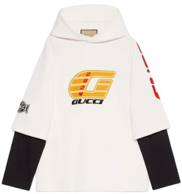 Gucci SS24 標誌印花連帽雙層衛衣 米白色 773084-XJGBP-9095 Buy Gucci SS24 標誌印花連帽雙層衛衣 米白色 773084-XJGBP-9095