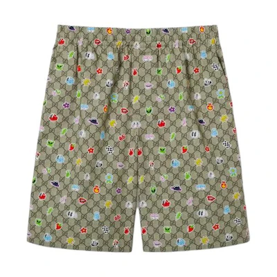 Gucci SS24 Logo Print Pocket Shorts - Ebony 781329-ZAQD8-2270