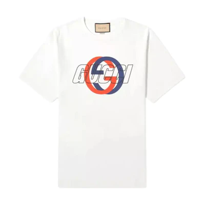 Gucci SS24 Logo Print Short Sleeve T-Shirt Off-White 771758-XJF7C-9095