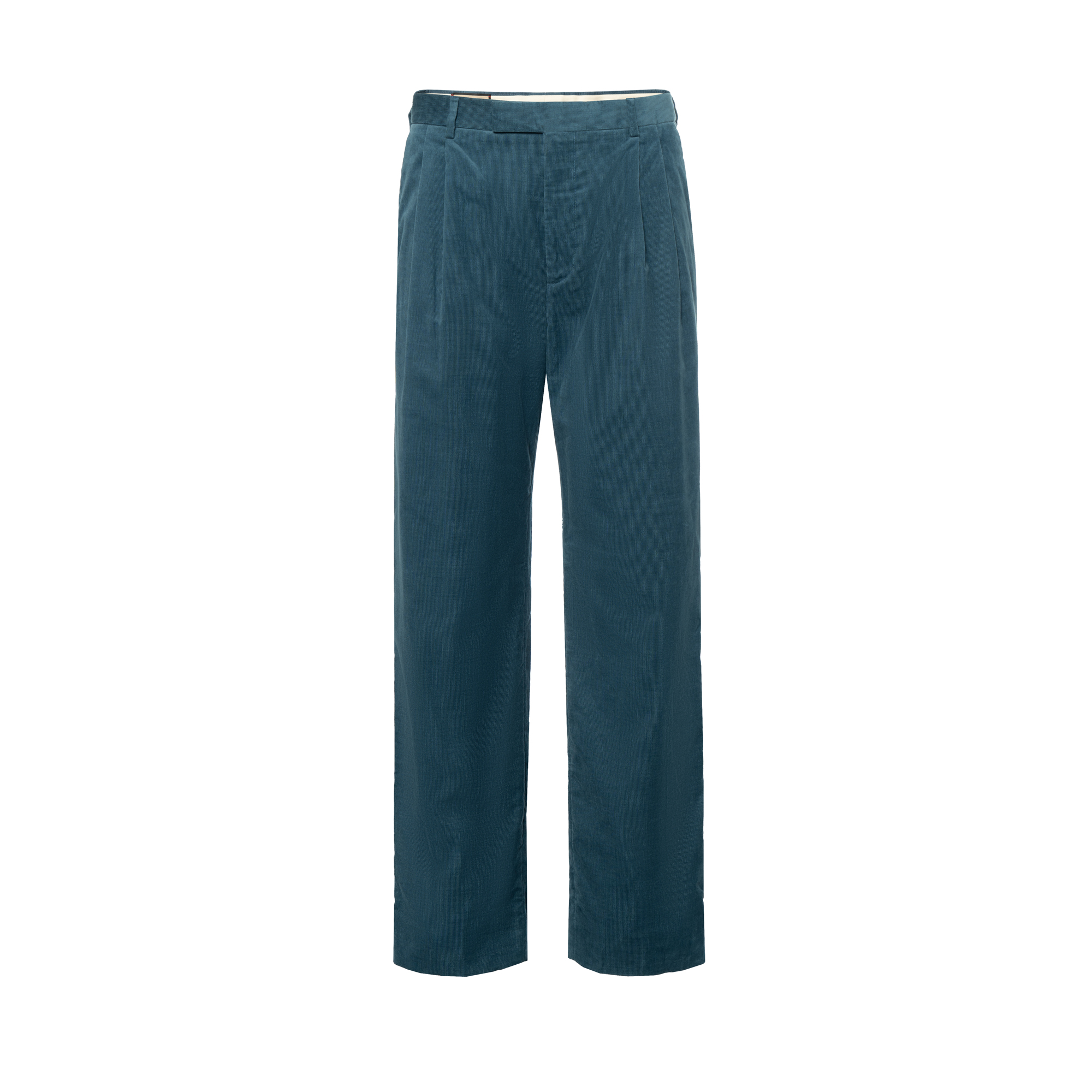 Gucci SS24 Logo Tag Zipper Pleated Casual Pants Blue for Men 743238-ZAPBV-4292