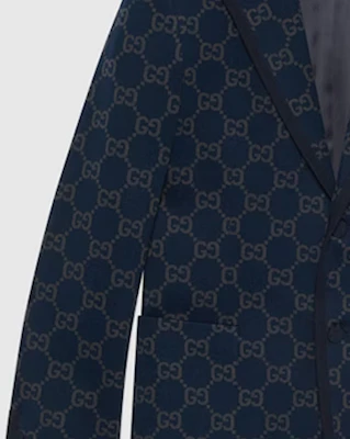 Gucci SS24 Navy Blue Monogram Single-Breasted Long Sleeve Jacket 770398-ZAO35-4544 Sizing Gucci SS24 Navy Blue Monogram Single-Breasted Long Sleeve Jacket 770398-ZAO35-4544