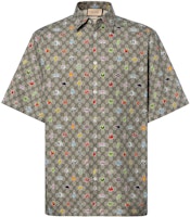 Gucci SS24 Printed Point Collar Short Sleeve Shirt Multi-Color Men 782499-ZAQD8-2270 Gucci SS24 Printed Point Collar Short Sleeve Shirt Multi-Color Men 782499-ZAQD8-2270