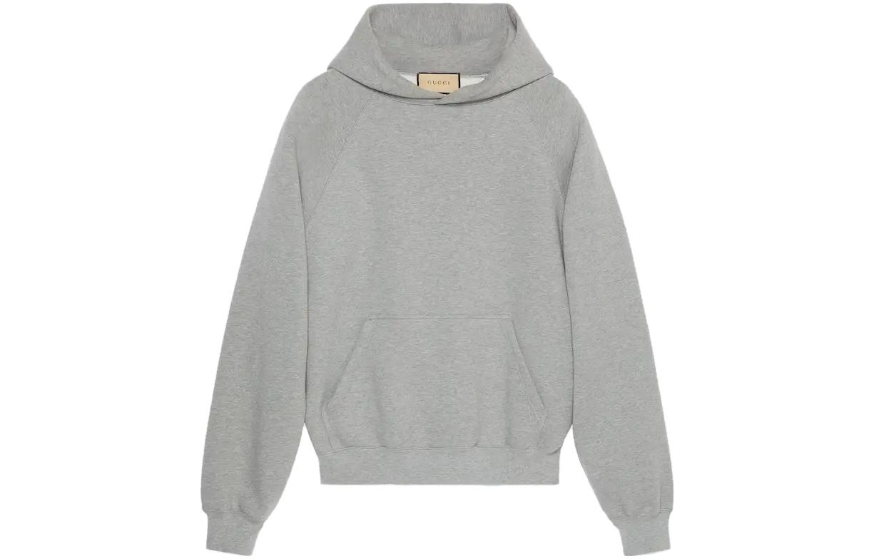 Buy 古驰 SS24 纯灰色套头连帽衫 768454-XJF3Y-1230