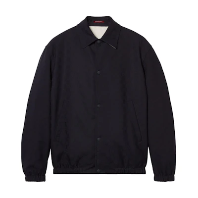 Gucci SS24 Solid Navy Blue Single-Breasted Long Sleeve Jacket 787211-ZARA3-4330