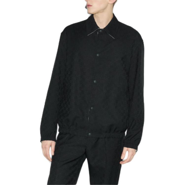 Details for Gucci SS24 Solid Navy Blue Single-Breasted Long Sleeve Jacket 787211-ZARA3-4330