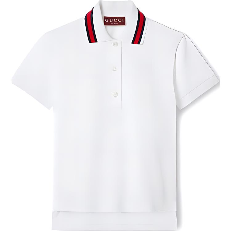 Gucci SS24 Striped Button-Up Polo Shirt White 789266-XJGLZ-9692