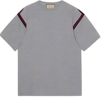 Gucci SS24 Striped Crew Neck Short Sleeve T-Shirt Grey for Men 768443-XJF7G-1056 Gucci SS24 Striped Crew Neck Short Sleeve T-Shirt Grey for Men 768443-XJF7G-1056