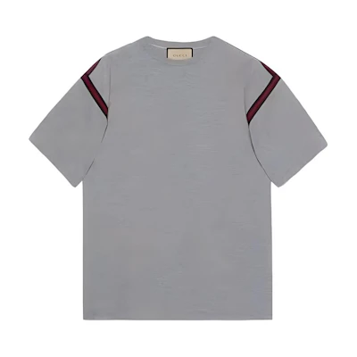 Gucci SS24 Striped Crew Neck Short Sleeve T-Shirt Grey for Men 768443-XJF7G-1056