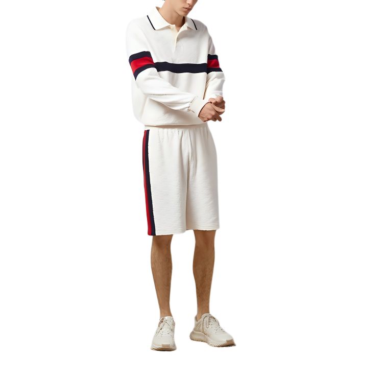 Gucci SS24 Striped Drawstring Casual Shorts Off-White 768504-XJF37-9275