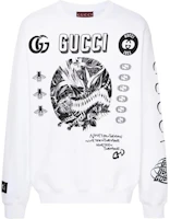 Gucci SS24 White Logo Embroidered Loose Fit Crewneck Sweatshirt 784413-XJGQR-9692 Gucci SS24 White Logo Embroidered Loose Fit Crewneck Sweatshirt 784413-XJGQR-9692