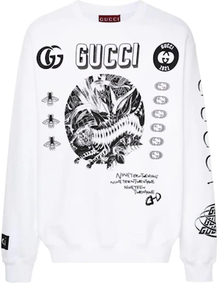 Gucci SS24 Baju Sweatshirt Putih Logo Sulam Loose Fit Crewneck 784413-XJGQR-9692 Buy Gucci SS24 Baju Sweatshirt Putih Logo Sulam Loose Fit Crewneck 784413-XJGQR-9692