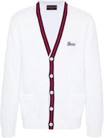 Gucci SS24 White Logo Embroidery Knit Cardigan 795826-XKD7M-白色 Gucci SS24 White Logo Embroidery Knit Cardigan 795826-XKD7M-白色