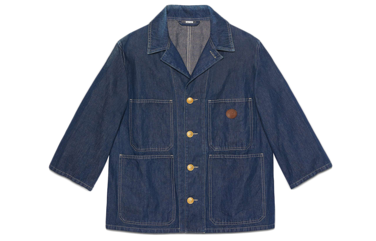 Gucci Stone Washed Single-Breasted Jacket Deep Blue 623937-XDA8V-4759