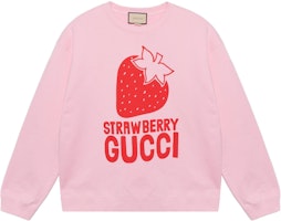 Gucci Strawberry Logo Crewneck Sweatshirt Pink SS22 681217-XJDV1-5904 Gucci Strawberry Logo Crewneck Sweatshirt Pink SS22 681217-XJDV1-5904