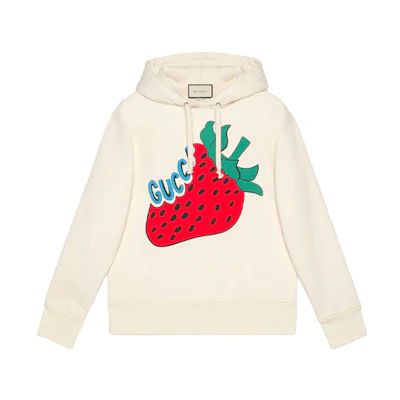 Gucci Strawberry Print Sweatshirt Grey/White 475374-XJA1R-9230