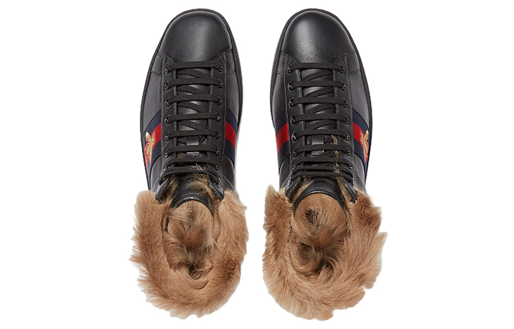 Lookbook 古驰条纹王牌'黑色皮草' 497367-0FI50-1093