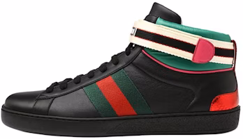 Gucci Stripe Ace High Top 'Black' 523472-0FIW0-1079 Gucci Stripe Ace High Top 'Black' 523472-0FIW0-1079