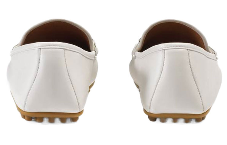 Gucci Stripe Leather Flat 'White' 圖 4
