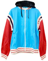 Gucci Striped Detachable Hood Bomber Jacket for Men Blue 522940-X9T11-4806 Gucci Striped Detachable Hood Bomber Jacket for Men Blue 522940-X9T11-4806