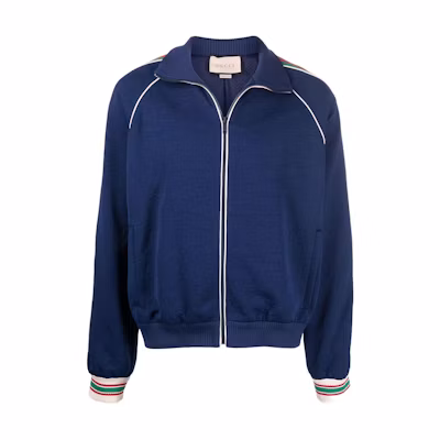 Gucci Striped Jacquard Knit Track Jacket Men’s Blue 662270-XJDE9-4464