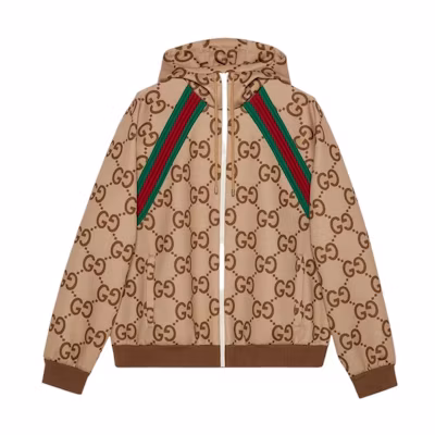 Gucci Striped Logo Print Brown Track Jacket SS23 Collection 713974-XJETI-2270