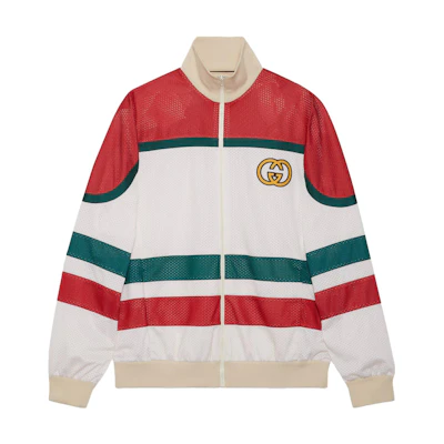 Gucci Striped Logo Print Colorblock Jacket SS23 Collection 737369-XJFFK-9212