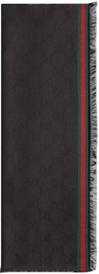 Bufanda Negra de Punto Seda Algodón con Logo Rayado GUCCI Accesorio. 7952844G4831066 Order Bufanda Negra de Punto Seda Algodón con Logo Rayado GUCCI Accesorio. 7952844G4831066