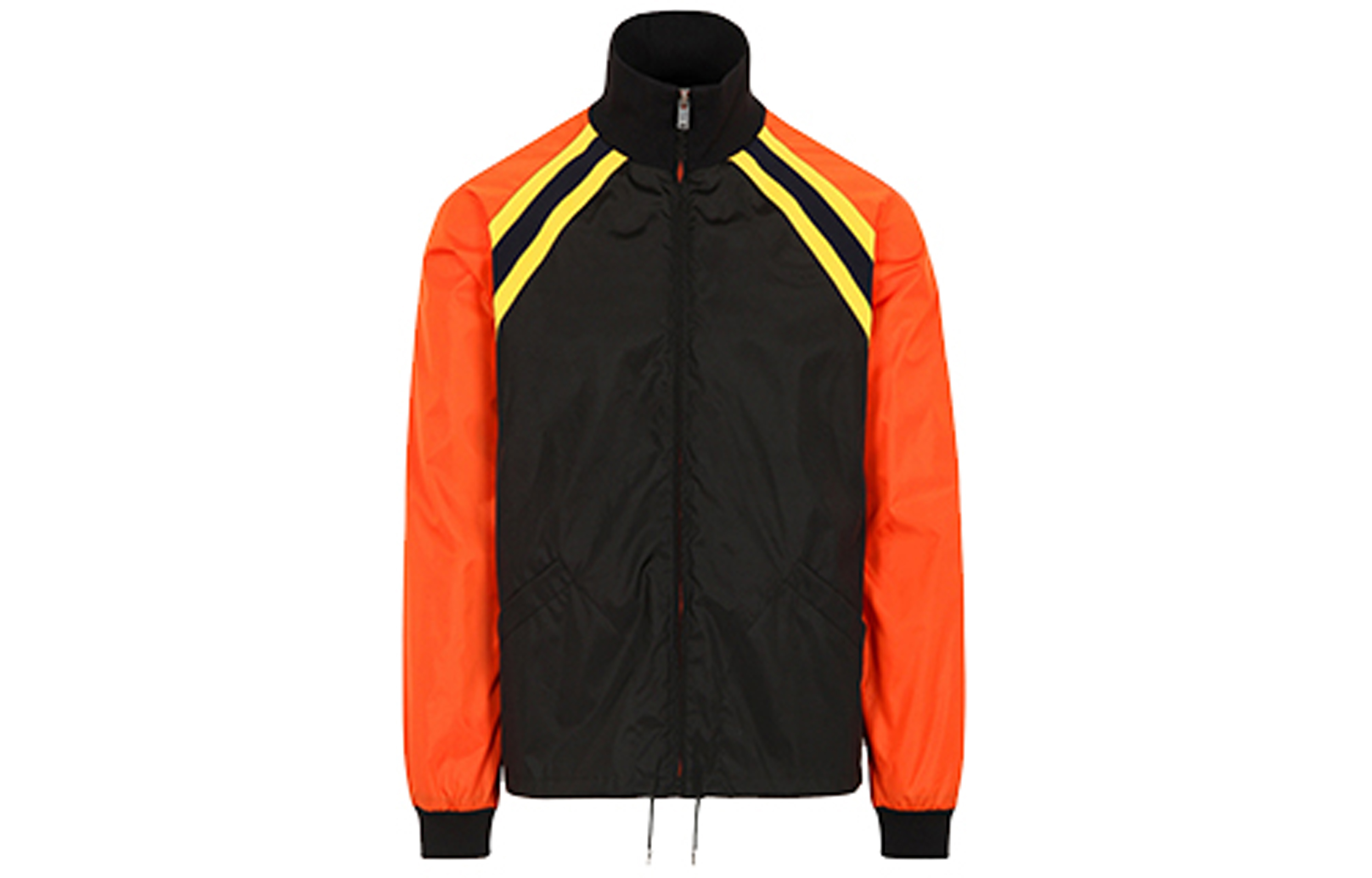 Gucci Striped Nylon Jacket Unisex Black Orange 500958Z707C1565
