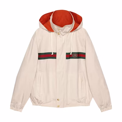 Gucci Striped Print Colorblock Hooded Jacket White 639277-Z8AL0-9670