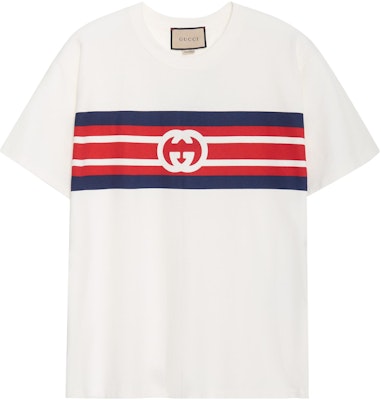 古驰男士条纹印花短袖T恤奶油白 616036-XJDAG-9095 Buy 古驰男士条纹印花短袖T恤奶油白 616036-XJDAG-9095