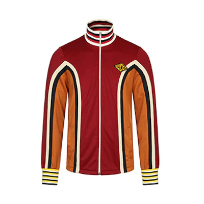 Gucci Striped Print Zip-Up Burgundy Jacket Unisex Casual Outerwear 515077-X9R84-5594